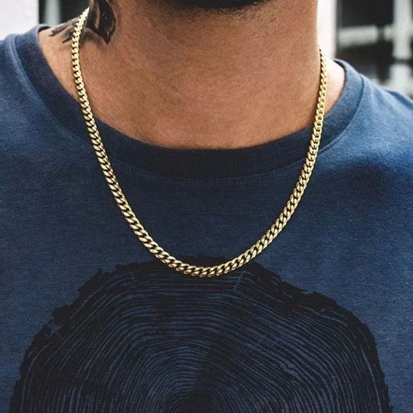 Other - COPY - New Mens 24” Gold Cuban Link Acheson Necklace